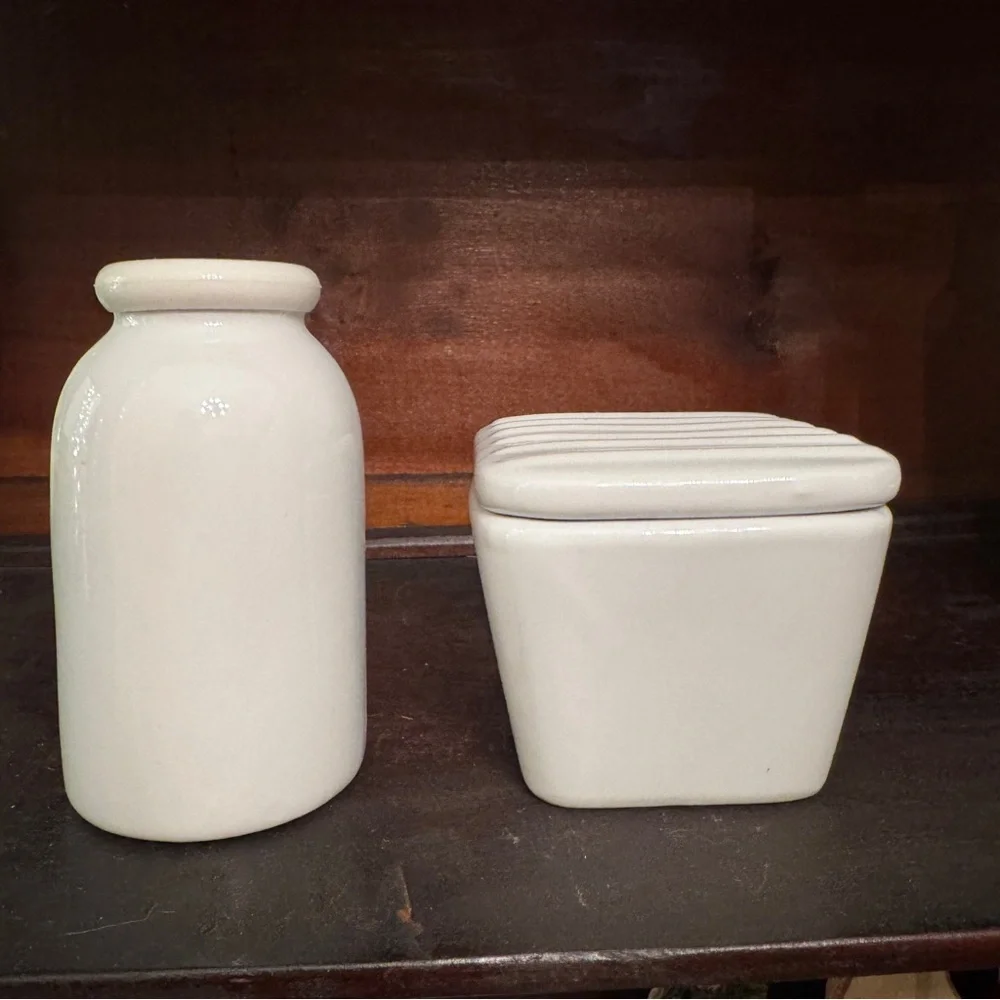 Threshold White Ceramic Cream and Sugar Set